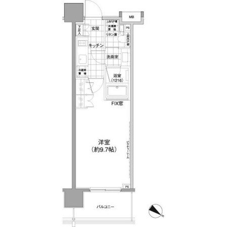 パークハビオ渋谷神山町の物件間取画像